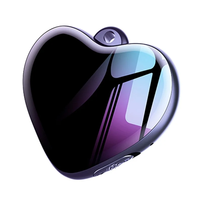 Q66 16GB Heart-Shaped Pendant Voice Recorder Mini HD Audio Recording Storage Device for Lectures Meetings Classes