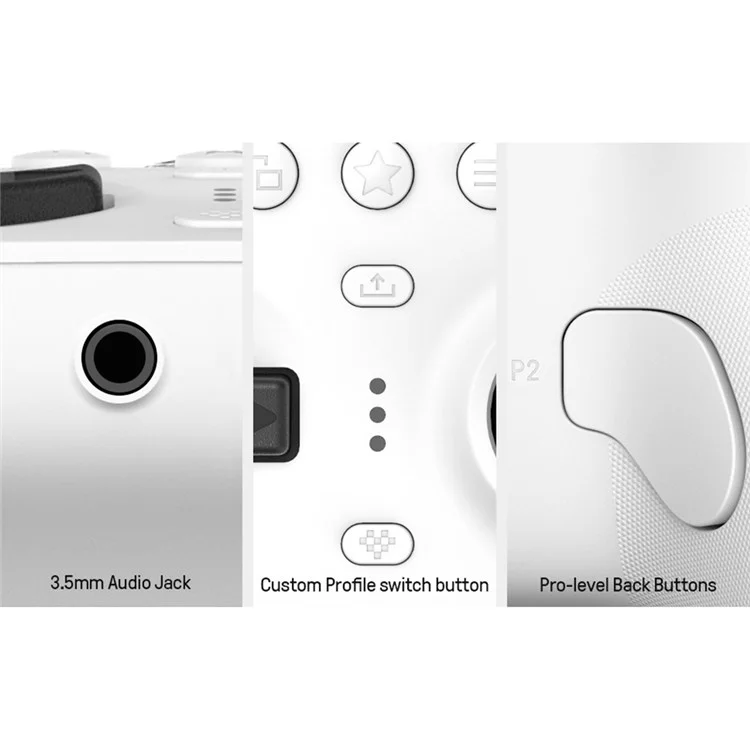 8BITDO Wired Game Controller Joystick Vibration Gamepad for Xbox One/Series X/Series S / Windows 10/11 - White