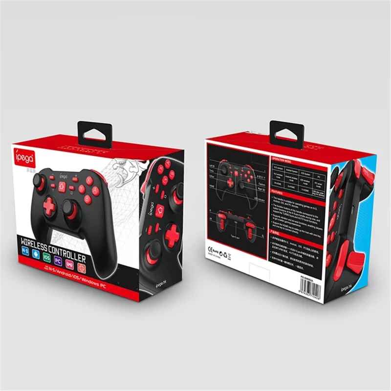 IPEGA PG-SW062C Bezprzewodowy kontroler do gier, gry Bluetooth, pad kontrolera, konsola do gier, bezprzewodowa rączka do Nintendo Switch, Android, iOS, PC - Czarny