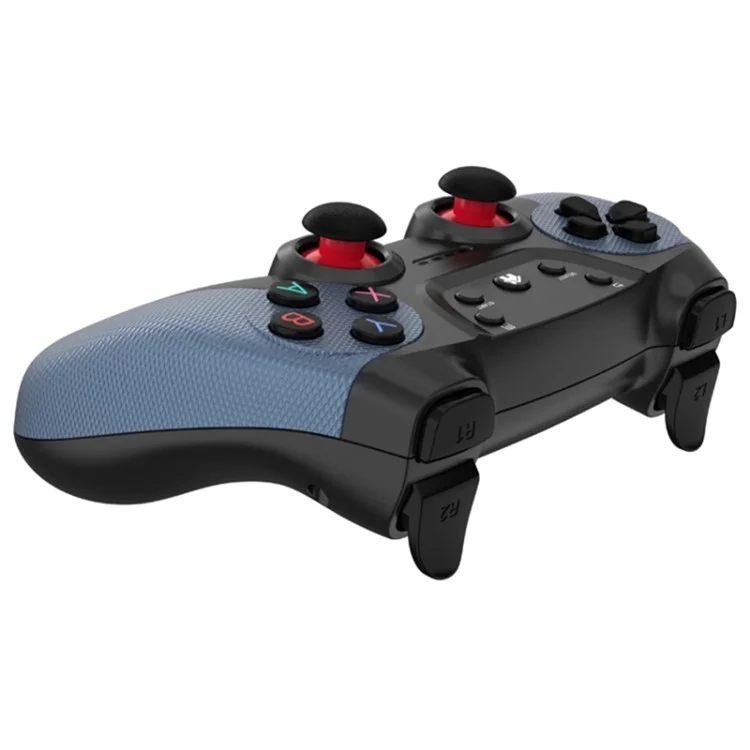 KM-029 2.4G Wireless Controllers 1 to 2 USB Receiver with 2 Gamepad Compatible with PC / Linux / Android / TV Box - Blue