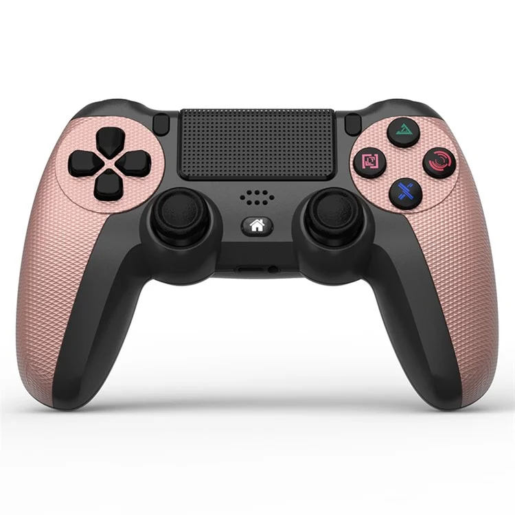 KM048 Bluetooth-compatible Wireless Controller for PS4 Cordless Game Handle 4.0 with Light Bar Support 6-axis, Vibration Function - Rose Pink
