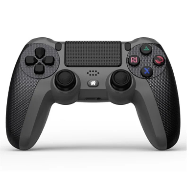 KM048 Controlador Inalámbrico Compatible con Bluetooth para PS4 Mango Inalámbrico 4.0 con Soporte de Barra Luminosa Función de 6 Ejes y Vibración - Gris