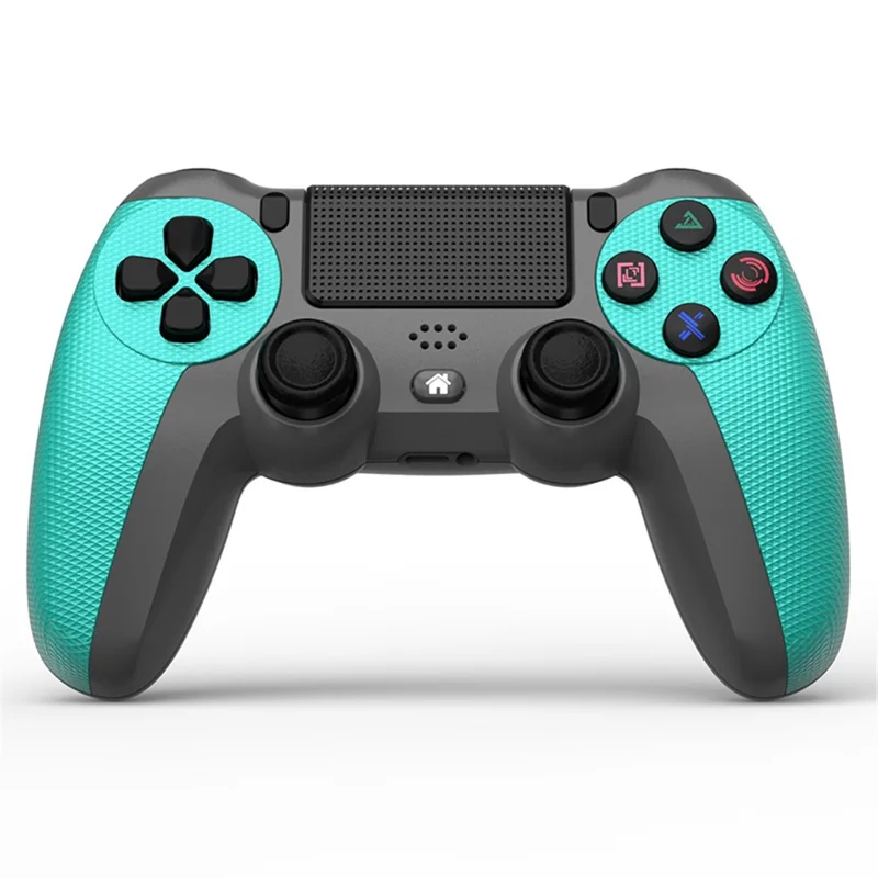 KM048 Bluetooth-compatible Wireless Controller for PS4 Cordless Game Handle 4.0 with Light Bar Support 6-axis, Vibration Function - Mint Green