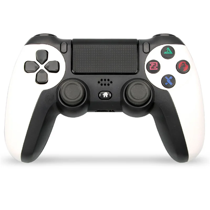 KM048 Беспроводной контроллер Bluetooth для PS4 Беспроводная игровая ручка 4.0 с поддержкой светового индикатора, 6-осевая функция, функция вибрации - Белый