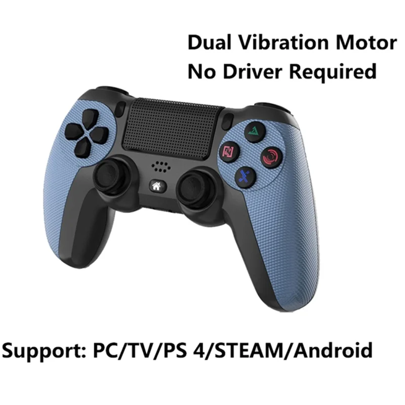 KM048 Беспроводной контроллер Bluetooth для PS4 Беспроводная игровая ручка 4.0 с поддержкой светового индикатора, 6-осевая функция, функция вибрации - Белый