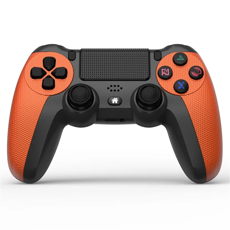 KM048 Bluetooth-compatible Wireless Controller for PS4 Cordless Game Handle 4.0 with Light Bar Support 6-axis, Vibration Function - Orange