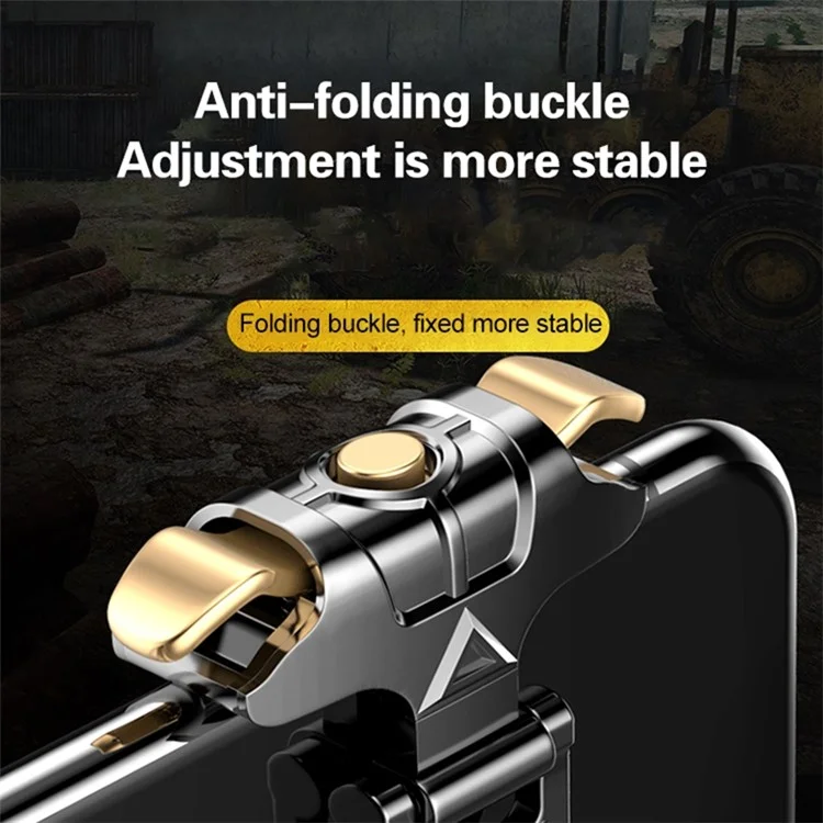 MK-1 1Pair Mechanical Game Trigger for Cell Phones Gaming Left / Right Handle Grip with Folding Buckle