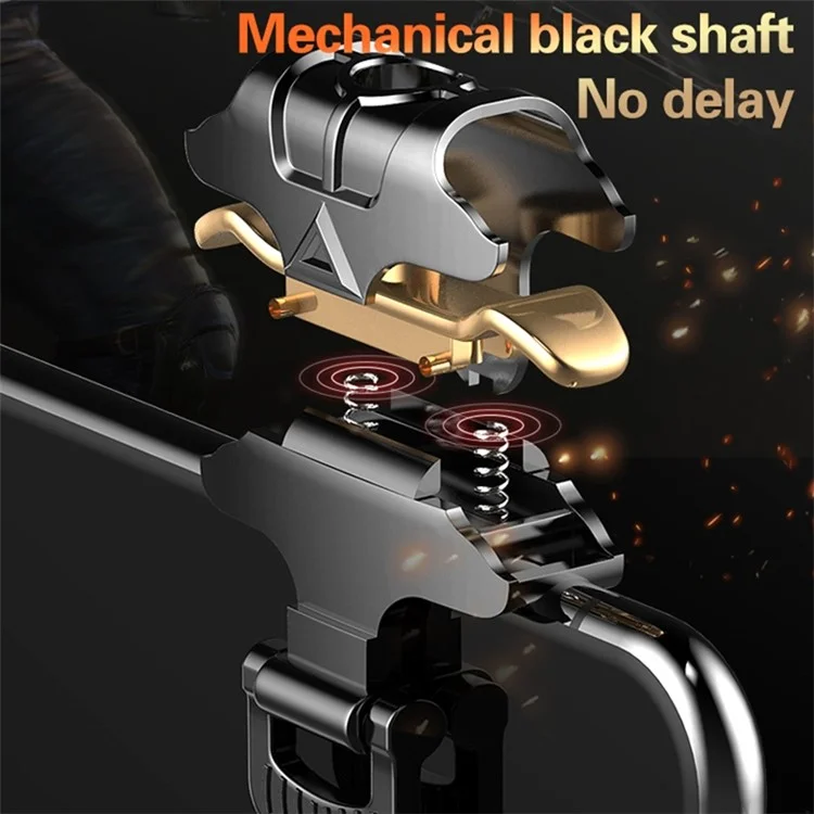 MK-1 1Pair Mechanical Game Trigger for Cell Phones Gaming Left / Right Handle Grip with Folding Buckle