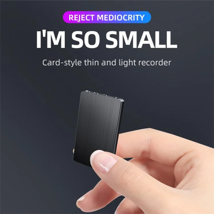 JNN M2 16GB Voice Activated Recorder Mini Aluminum Alloy Dictaphone Recording Device MP3 Player
