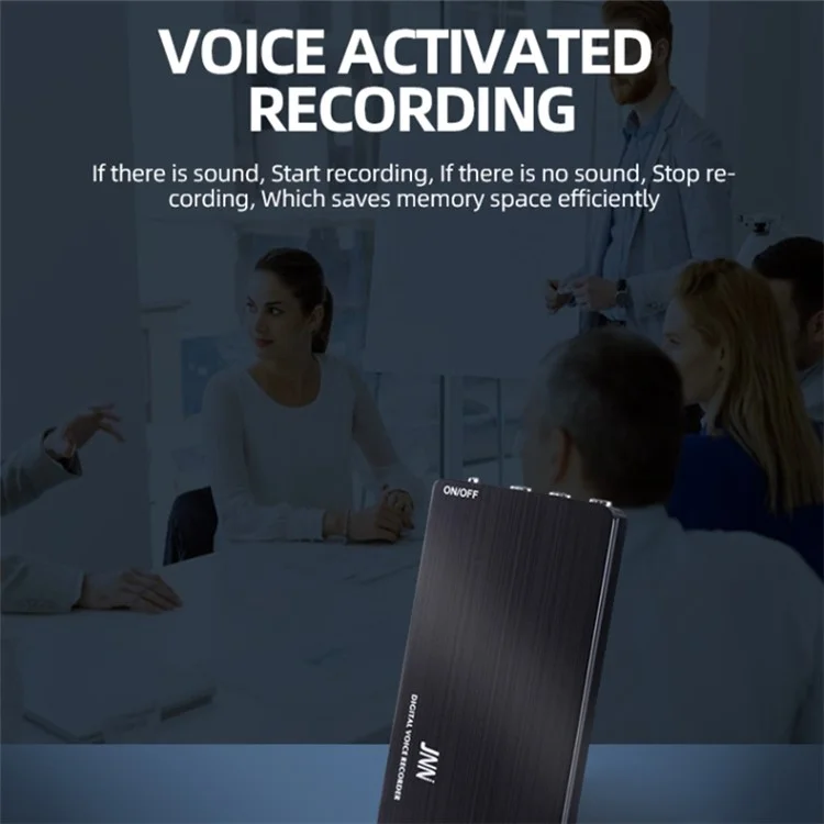 JNN M2 16GB Voice Activated Recorder Mini Aluminum Alloy Dictaphone Recording Device MP3 Player