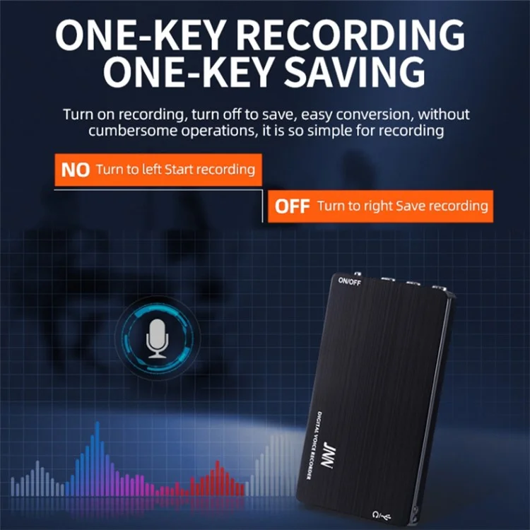 JNN M2 16GB Voice Activated Recorder Mini Aluminum Alloy Dictaphone Recording Device MP3 Player