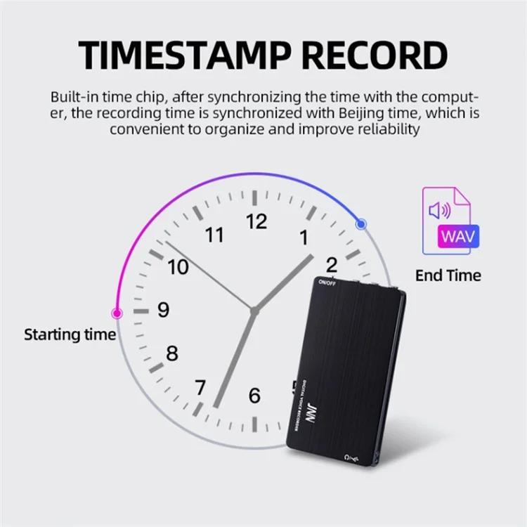 JNN M2 16GB Voice Activated Recorder Mini Aluminum Alloy Dictaphone Recording Device MP3 Player