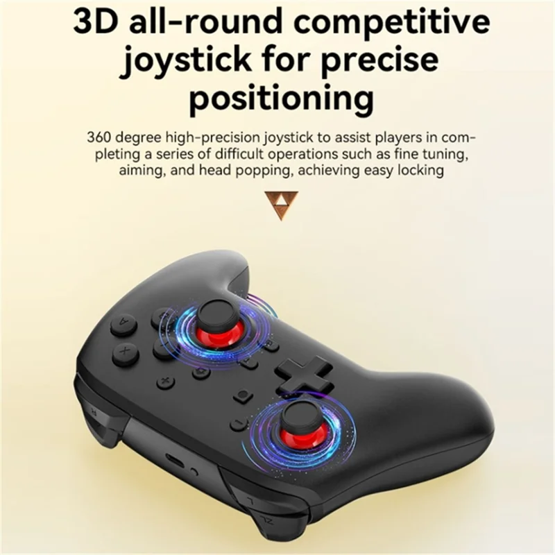 S07 Controlador Sem Fio Bluetooth para Nintendo Switch Pro Controller Gamepad Portátil Joystick de Jogo - Rosa