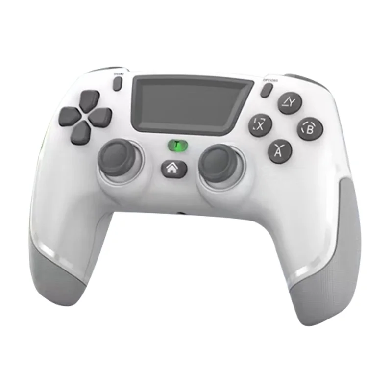 P06 Wireless Game Controller with Six Axis Gyroscope Dual Vibration Gamepad for PS4 / Switch / PC / TV - White+Grey