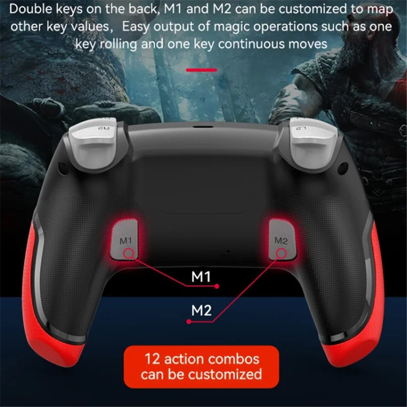 P06 Wireless Game Controller with Six Axis Gyroscope Dual Vibration Gamepad for PS4 / Switch / PC / TV - Fruit Blue