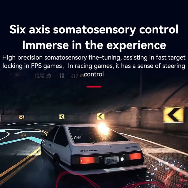 Contrôleur de jeu sans fil P06 avec gyroscope six axes, double vibration et manette pour PS4 / Switch / PC / TV - Tout en noir