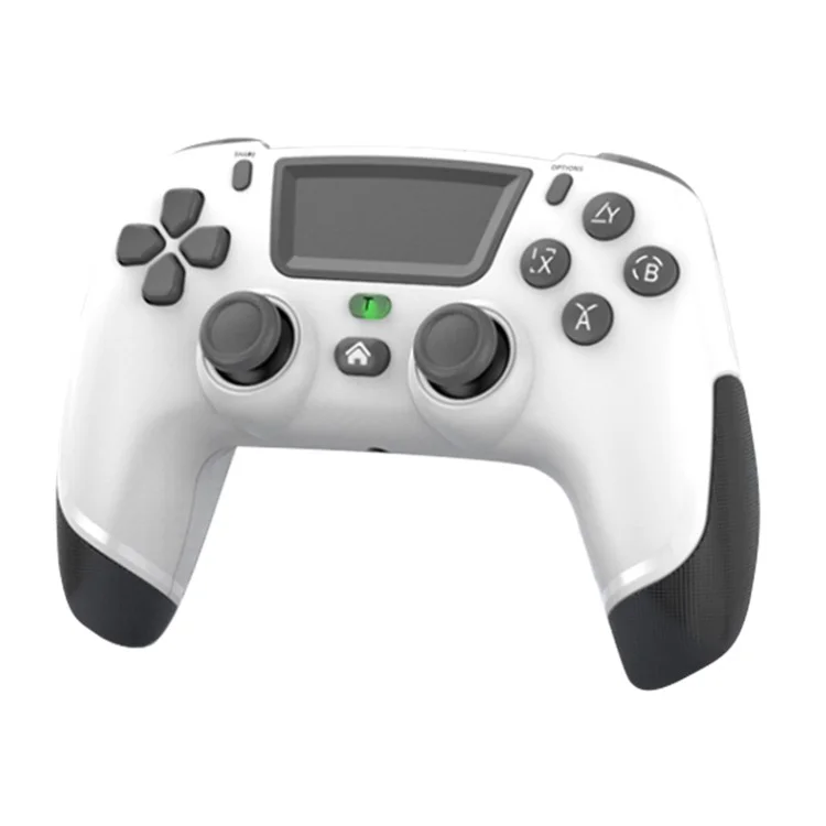 P06 Wireless Game Controller with Six Axis Gyroscope Dual Vibration Gamepad for PS4 / Switch / PC / TV - White+Black