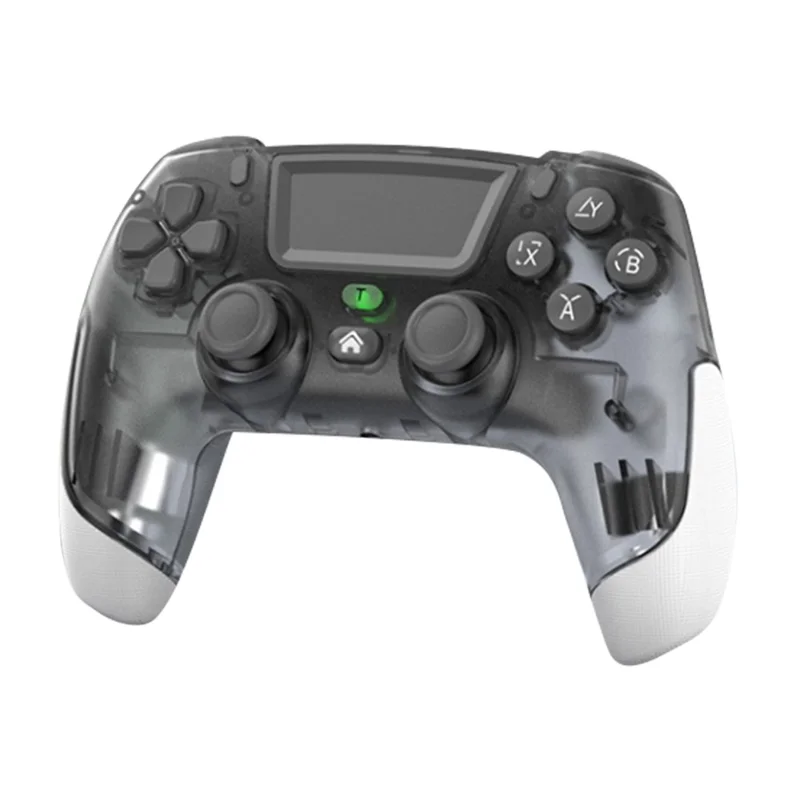 P06 Wireless Game Controller con Giroscopio a Sei Assi Doppia Vibrazione Gamepad per PS4 / Switch / PC / TV - Nero Trasparente