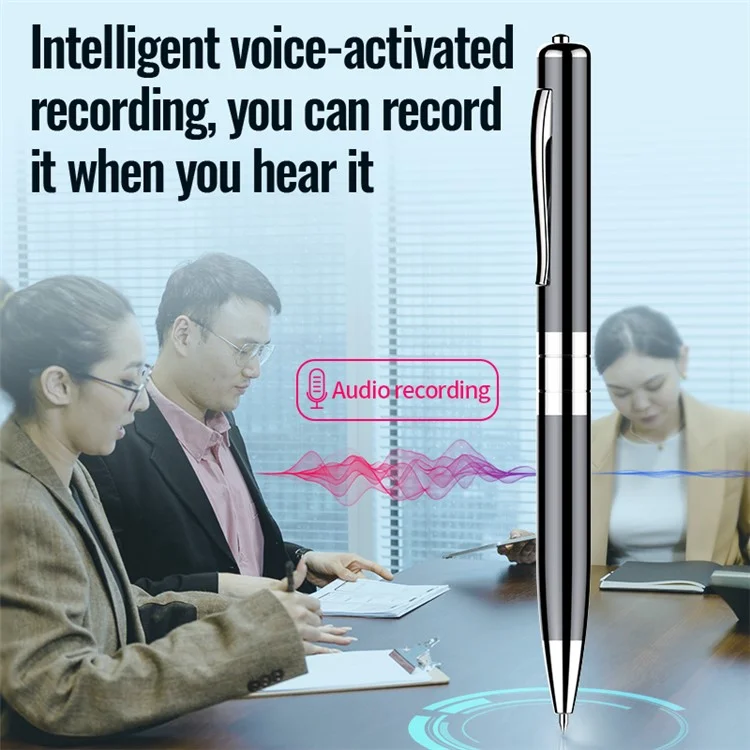 Enregistreur vocal numérique Q91 16 Go, stylo à écriture et à enregistrement vocal, lecteur MP3 U Disk activé par la voix