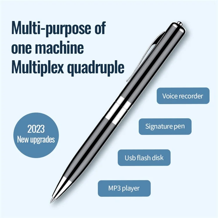 Q91 32GB Digital Voice Recorder Pen MP3 Player U Disk Recargable Bolígrafo de Grabación de Audio