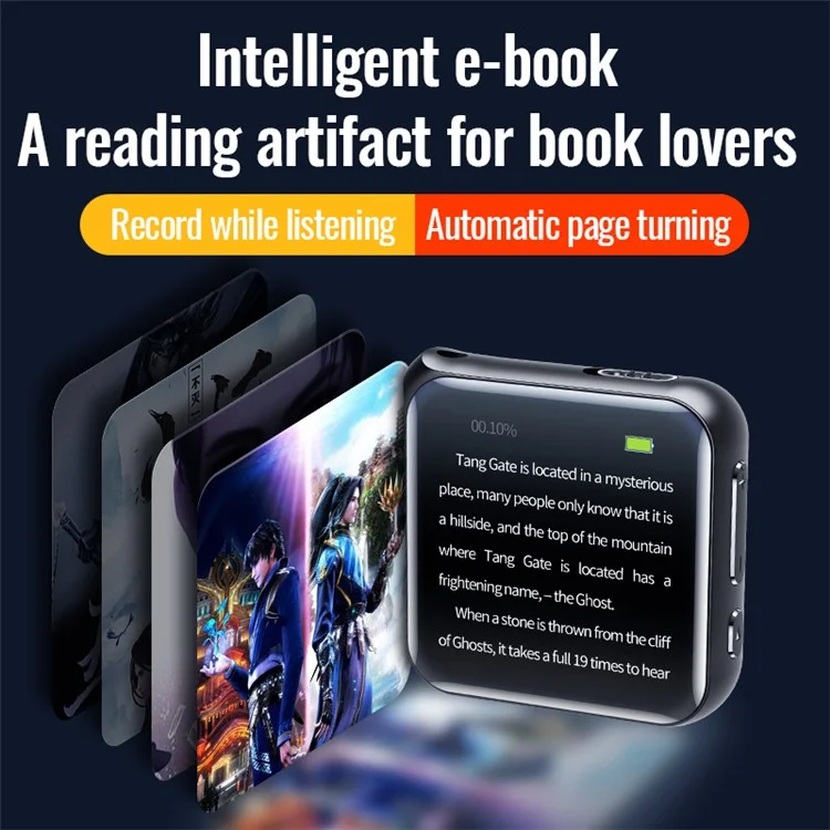 M30 Digital Voice Recorder 64GB Noise Cancelling Audio Recorder MP3 Player Screen E-book Reading