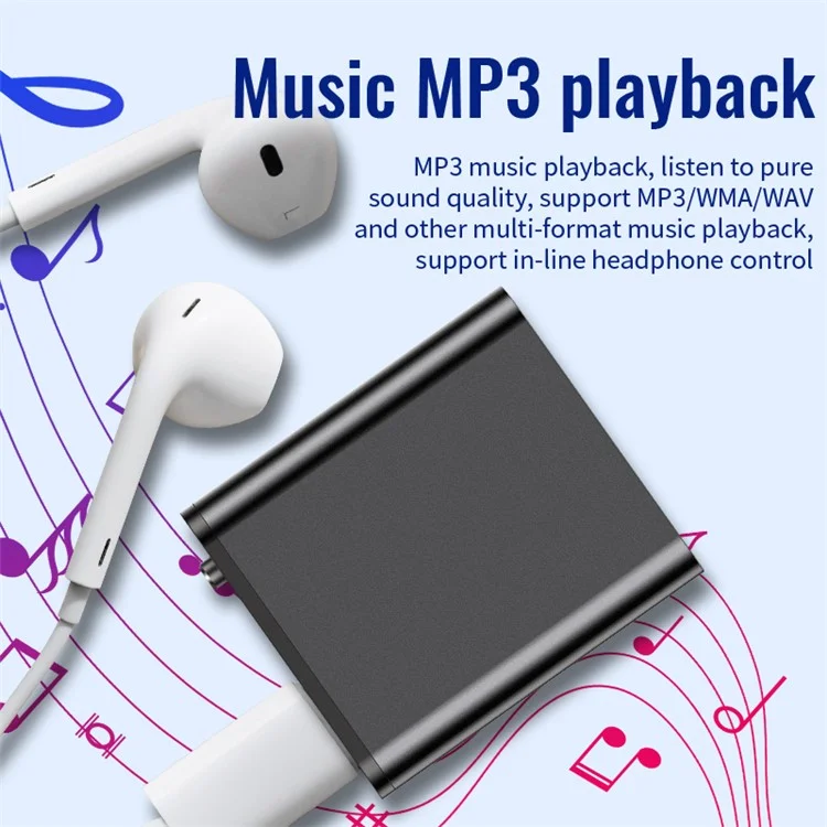 Q8 8GB Noise Cancelling Mini Voice Recorder Voice Activated Recorder MP3 Player mit OTG-Funktion