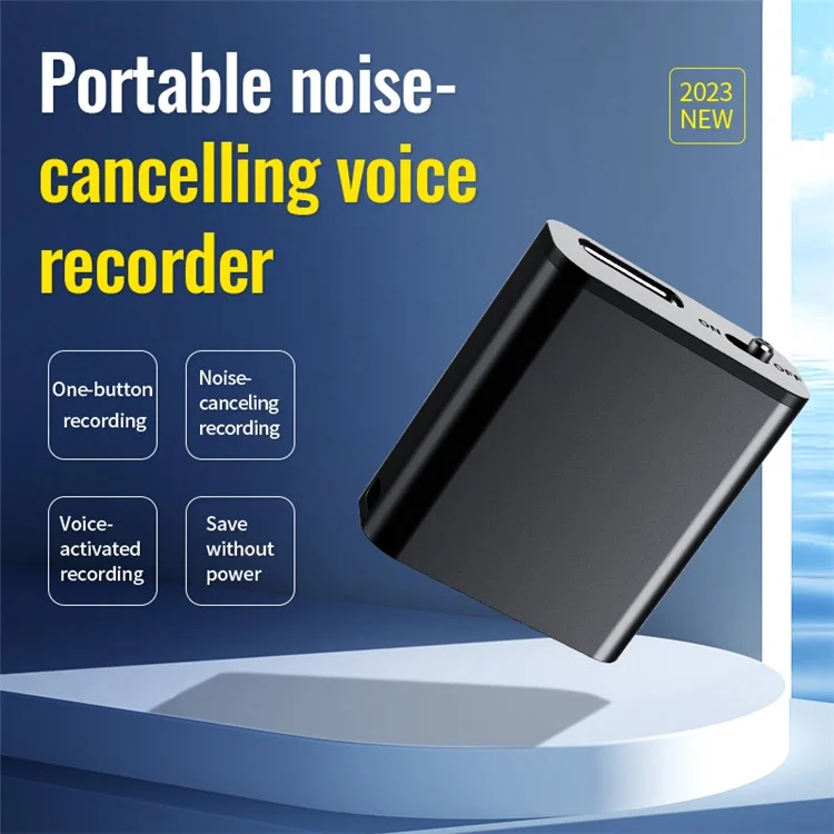 Enregistreur vocal Q8 Mini 32 Go, activé par la voix, enregistrement HD à réduction de bruit, lecteur MP3