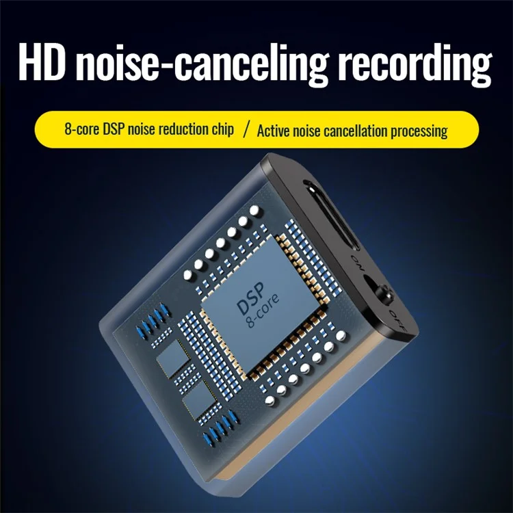 Enregistreur vocal Q8 Mini 32 Go, activé par la voix, enregistrement HD à réduction de bruit, lecteur MP3