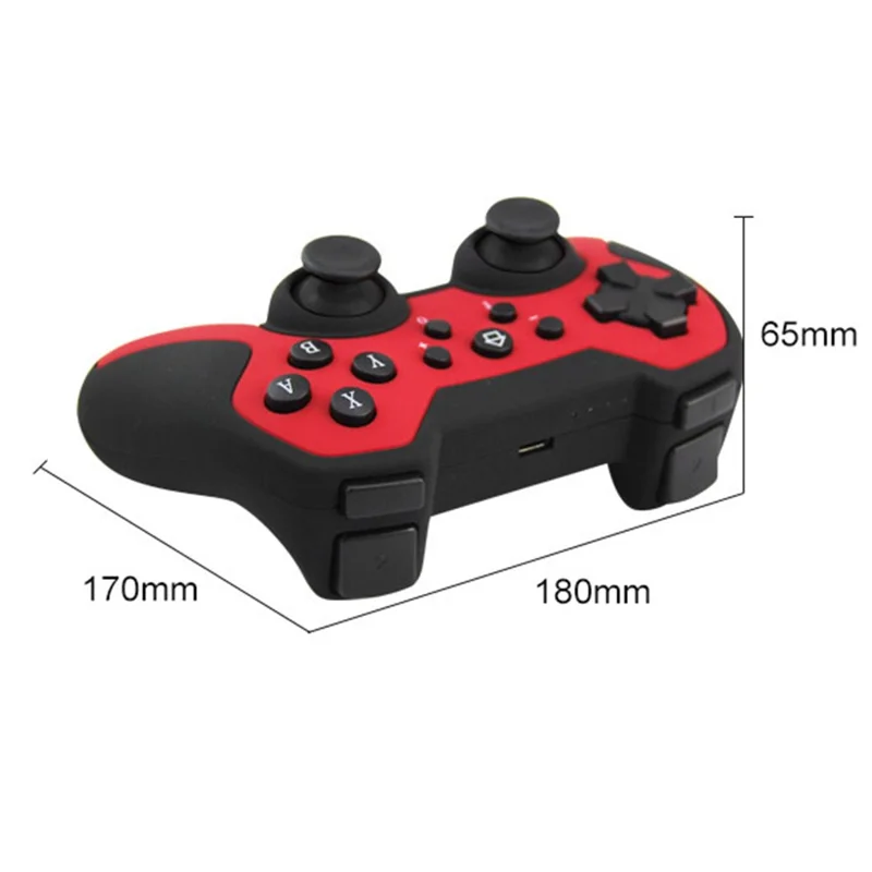 HS-SW516-517 For Nintendo Switch Controller Wireless Bluetooth-compatible Gamepad with Six-axis Gyroscope - Blue  /  Black