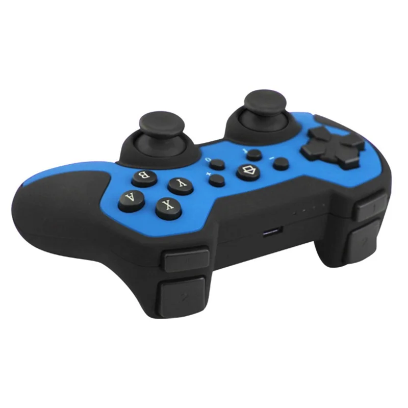 HS-SW516-517 For Nintendo Switch Controller Wireless Bluetooth-compatible Gamepad with Six-axis Gyroscope - Blue  /  Black
