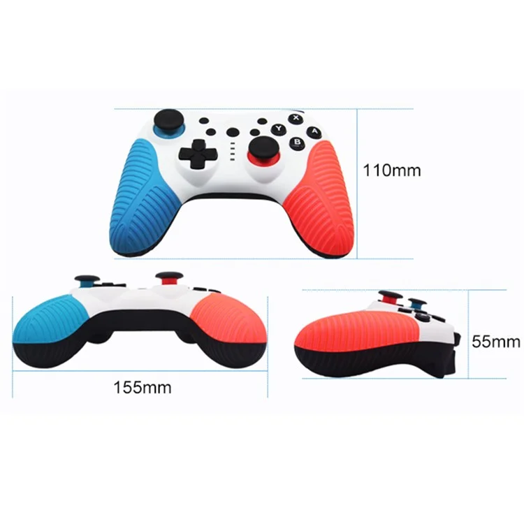 HS-SW510 Wireless Controller for Nintendo Switch , Bluetooth-compatible Multi-Platform Gamepad Joystick with Turbo Function - Red+Blue