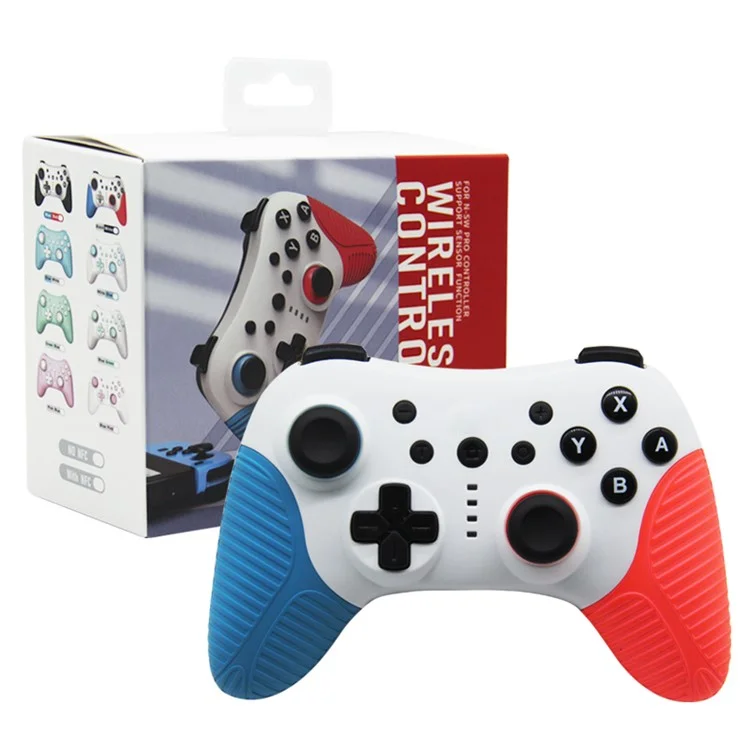HS-SW510 Wireless Controller for Nintendo Switch , Bluetooth-compatible Multi-Platform Gamepad Joystick with Turbo Function - Red+Blue