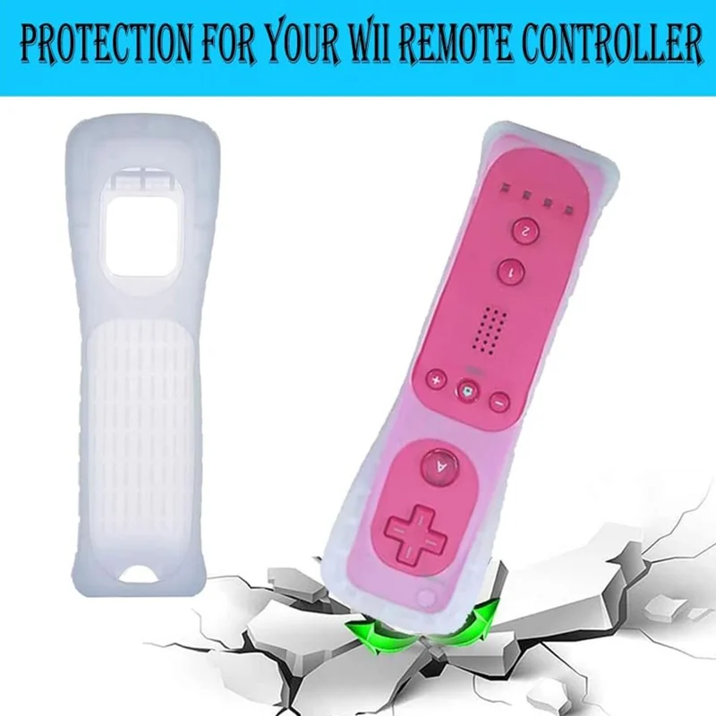 8510 Wireless 3-Axis Controller for W-II Game Console Platform Gamepad (without Accelerator) - Hot Pink