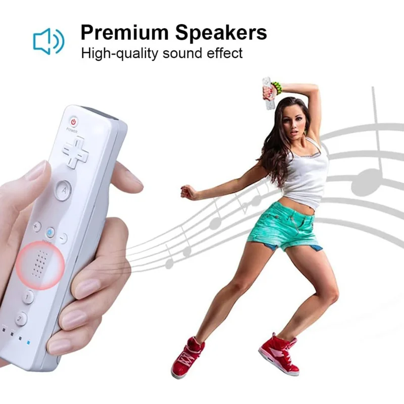 8510 Draadloze 3-assige Controller voor W-II Gameconsoleplatform Gamepad (zonder Versneller) - Wit