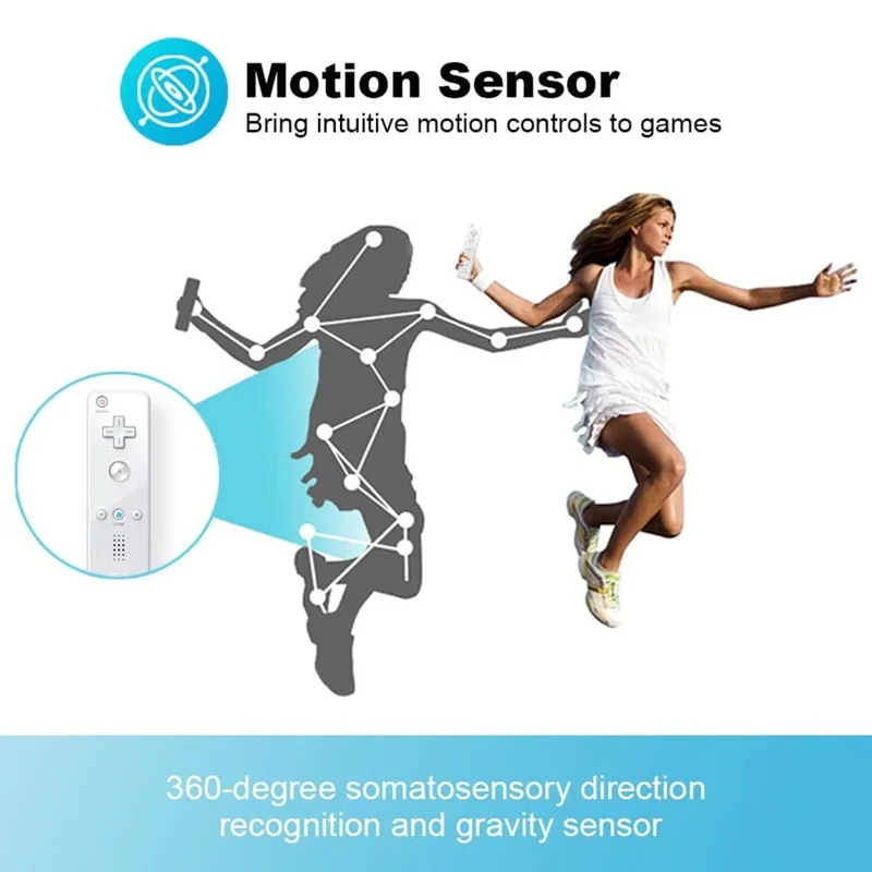 8510 Draadloze 3-assige Controller voor W-II Gameconsoleplatform Gamepad (zonder Versneller) - Wit