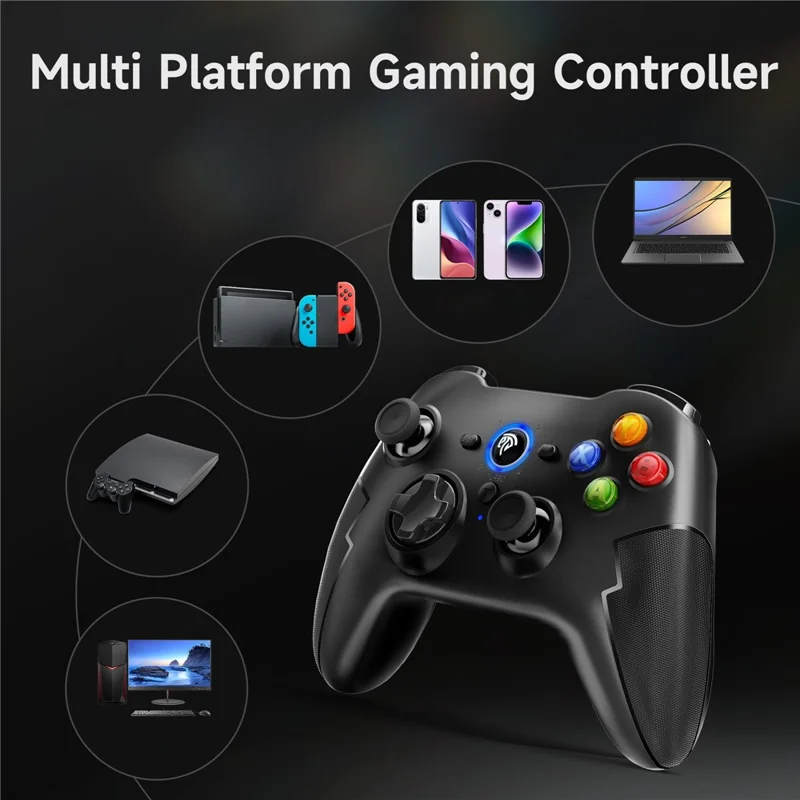 EASYSMX 9013 Pro 2.4G Wireless Gamepad with Hall Trigger Joystick Gaming Controller for PC / Nintendo Switch / Phone - Black