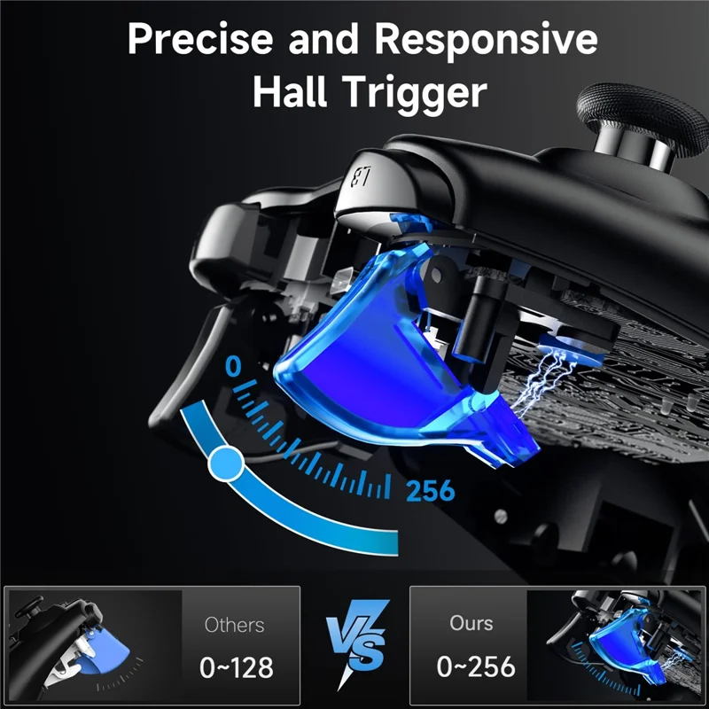 EASYSMX 9013 Pro 2.4G Wireless Gamepad with Hall Trigger Joystick Gaming Controller for PC / Nintendo Switch / Phone - Black