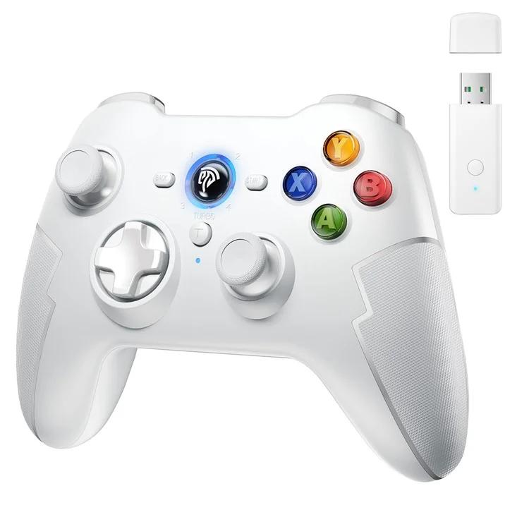EASYSMX 9013 Pro 2.4G Kabellose Gamepad mit Hall-Trigger-Joystick-Gaming-Controller für PC / Nintendo Switch / Telefon - Weiß
