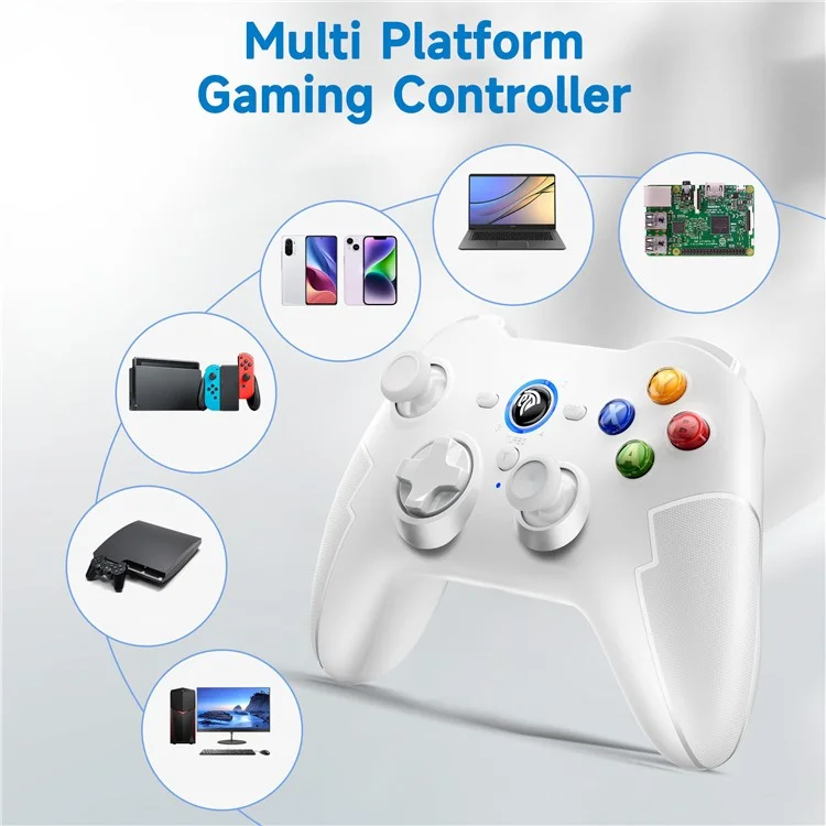EASYSMX 9013 Pro 2.4G Kabellose Gamepad mit Hall-Trigger-Joystick-Gaming-Controller für PC / Nintendo Switch / Telefon - Weiß