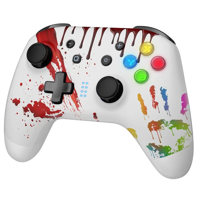 EASYSMX ESM-9124 Wireless Gamepad Bluetooth-compatible Joystick Controller for Nintendo Switch, Windows PC - Palm Print