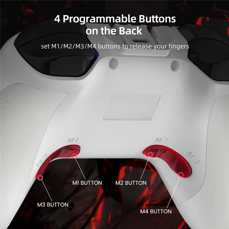 EASYSMX ESM-9124 Wireless Gamepad Bluetooth-compatible Joystick Controller for Nintendo Switch, Windows PC - Palm Print