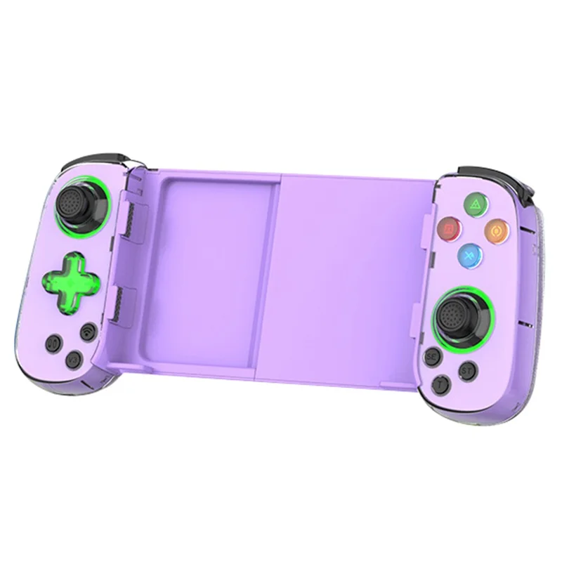D7 Stretchable Wireless Controller for Game Console Bluetooth-compatible Gamepad Left / Right Hall Rocker Game Handle - Purple