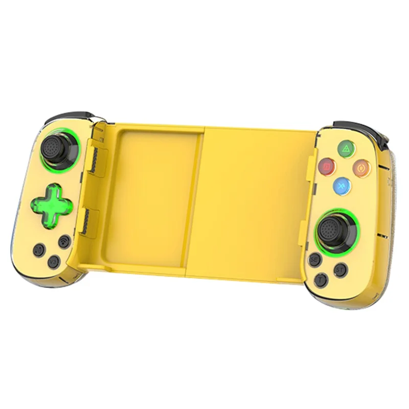 D7 Stretchable Wireless Controller for Game Console Bluetooth-compatible Gamepad Left / Right Hall Rocker Game Handle - Yellow