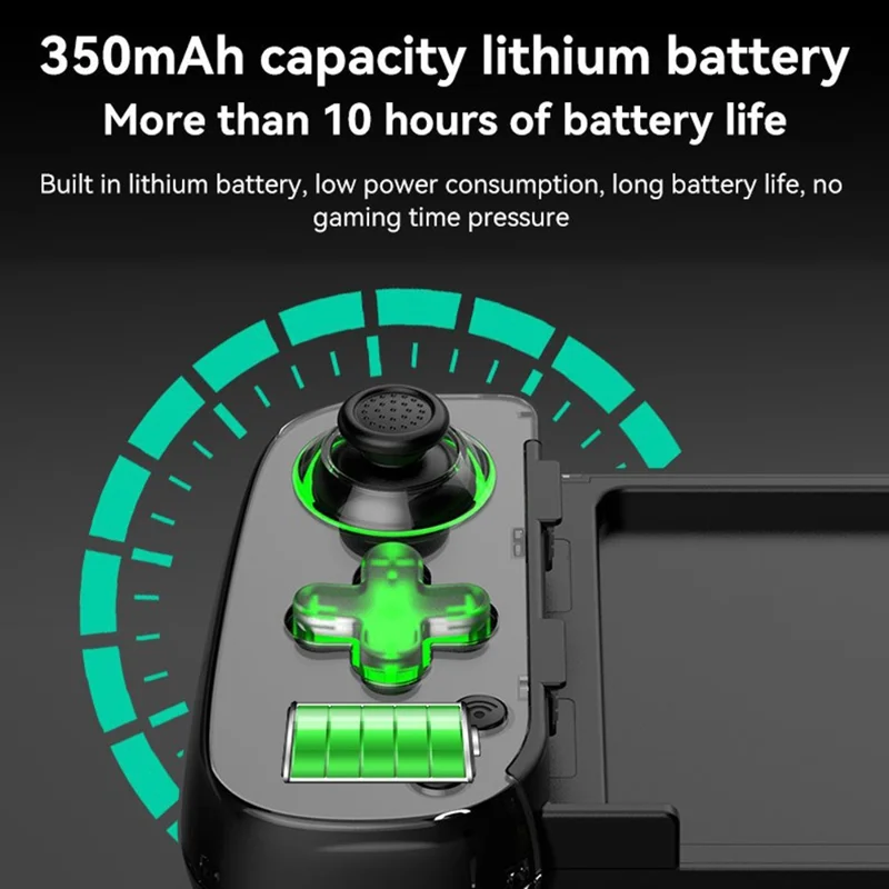 D7 Stretchable Wireless Controller for Game Console Bluetooth-compatible Gamepad Left / Right Hall Rocker Game Handle - Yellow