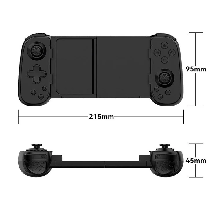D7 Stretchable Wireless Controller for Game Console Bluetooth-compatible Gamepad Left / Right Hall Rocker Game Handle - Green