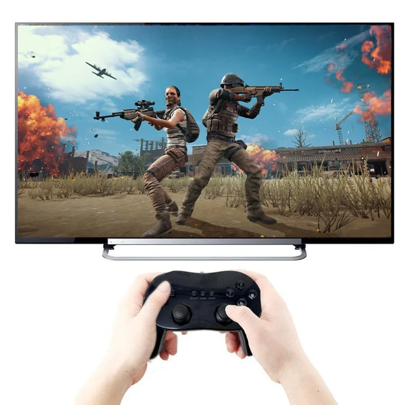 8553 Gamepad para Nintendo Wii, Controlador com Fio para Console de Jogos WiiU - Preto