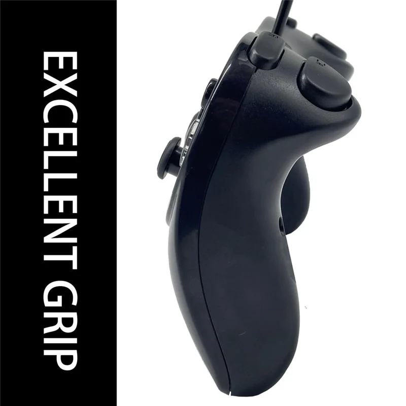 8553 Gamepad para Nintendo Wii, Controlador com Fio para Console de Jogos WiiU - Preto