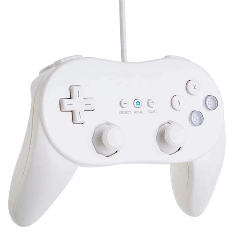 8553 Gamepad for Nintendo Wii, WiiU Game Console Wired Controller with 1.1m Cable - White