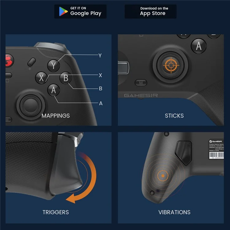 Gamesir T4 Cyclone Pro Bluetooth Wireless Controller Pour PC, Switch, Ios et Android 2.4G Gamepad Avec Hall Effect Joystick