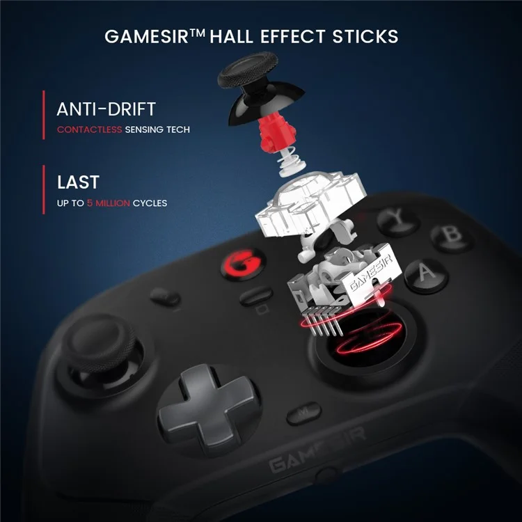 Gamesir T4 Cyclone Pro Bluetooth Wireless Controller Para PC, Switch, Ios e Android 2.4G Gamepad Com Hall Effect Joystick